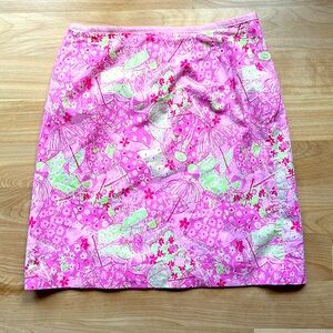 Vintage Lilly Pulitzer skirt size 6. Pink and green.